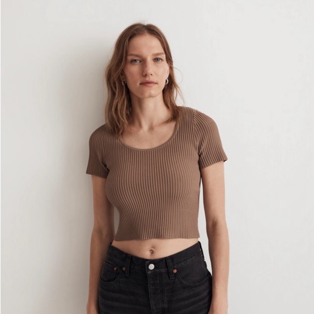 Madewell Ottoman Crop Sweater Tee